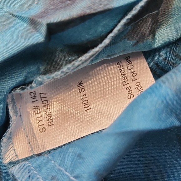 ⚠CABI Serene layered ombre tank M abstract watercolor animal print silk top #142 - Picture 6 of 7